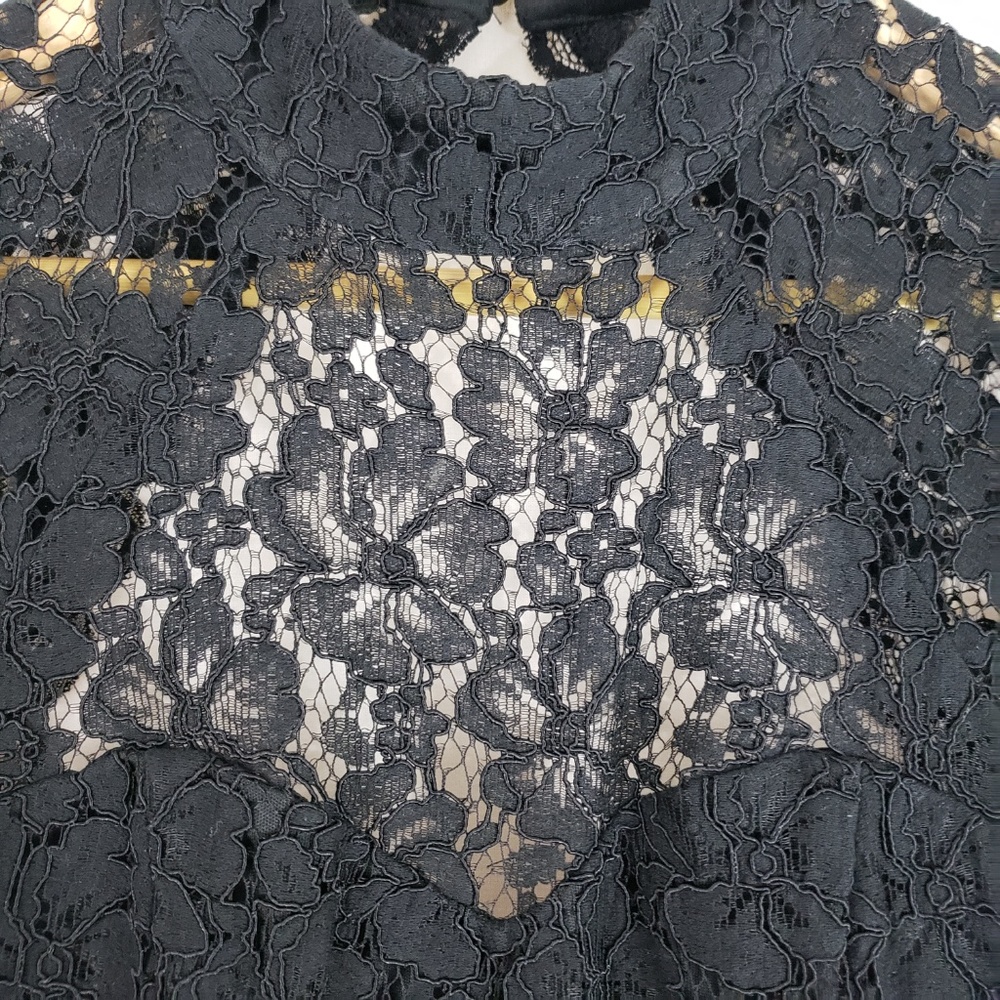 INSTANT ROMANCE BLACK LACE BACKLESS SKATER DRESS - Picture 3 of 7